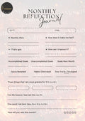 Monthly Reflection Journal — Ash & Ember Guided Self‑Growth Page (Printable PDF)