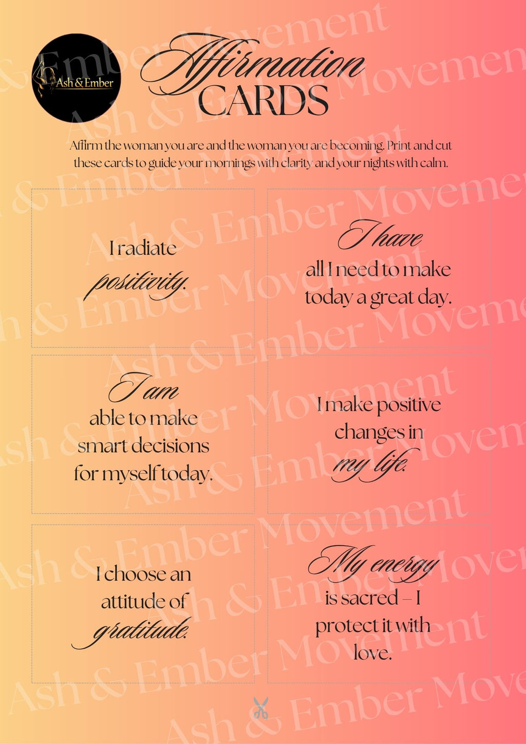Morning & Night Routine Affirmation Cards | Printable Daily Ritual Cards for Women | Self‑Care, Mindset, Reflection, Motivation | Instant Download