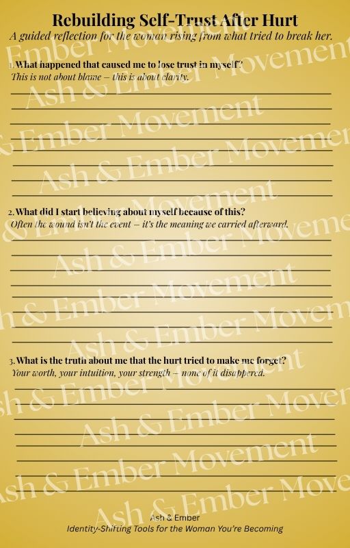 Rebuilding Self-Trust After Hurt Guided Worksheet