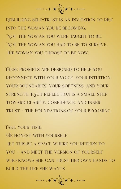 Self‑Trust Journal Prompts — Rebuild Confidence & Inner Trust