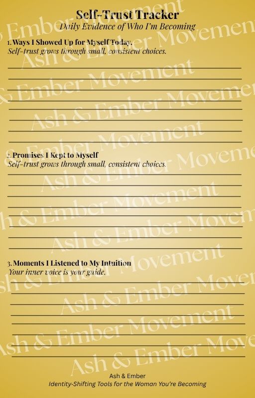 Self-Trust Tracker — 2‑Page Guided Worksheet