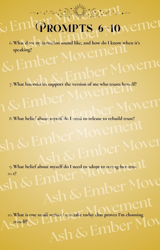 Self‑Trust Journal Prompts — Rebuild Confidence & Inner Trust